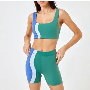 L*Space Green and Blue Women's Shorts